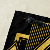 Black Adam Triangular Pillar Graphic Strandlaken (In situ)