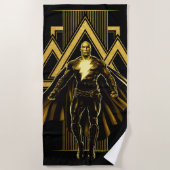 Black Adam Triangular Pillar Graphic Strandlaken (Voorkant)