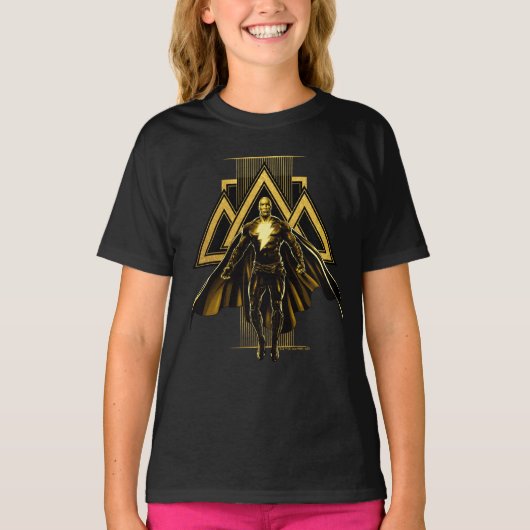 Black Adam Triangular Pillar Graphic T-shirt (Voorkant)