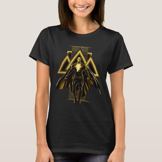 Black Adam Triangular Pillar Graphic T-shirt (Voorkant)