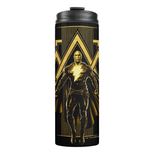 Black Adam Triangular Pillar Graphic Thermosbeker (Voorkant)