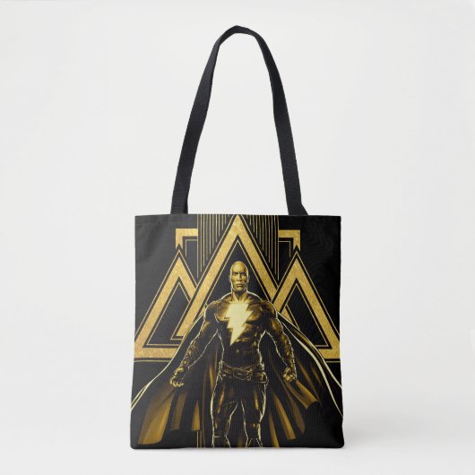 Black Adam Triangular Pillar Graphic Tote Bag (Voorkant)