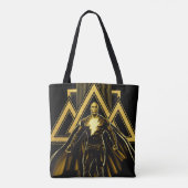 Black Adam Triangular Pillar Graphic Tote Bag (Achterkant)
