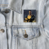 Black Adam Vierkante Button 5,1 Cm (In situ)