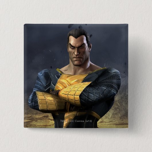 Black Adam Vierkante Button 5,1 Cm (Voorkant)