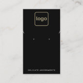 Black Add Logo Ketting Stud Earring Holder Busin Visitekaartje (Voorkant)
