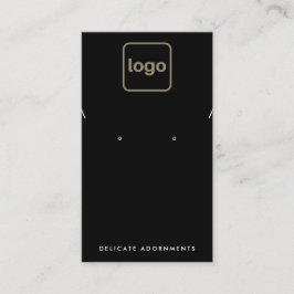Black Add Logo Ketting Stud Earring Holder Busin Visitekaartje
