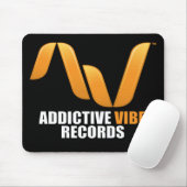 Black Addictive Vibe Records mousepad Muismat (Met muis)