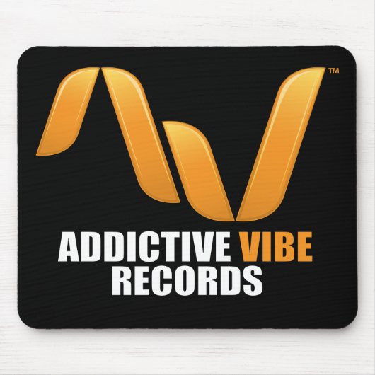 Black Addictive Vibe Records mousepad Muismat (Voorkant)