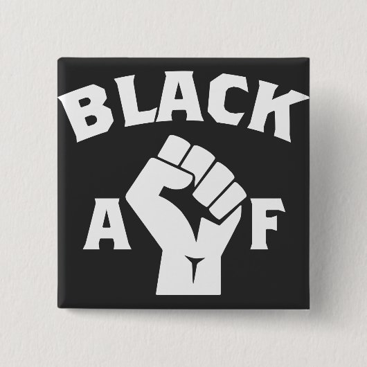 Black AF Fist Vierkante Button 5,1 Cm (Voorkant)