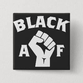 Black AF Fist Vierkante Button 5,1 Cm
