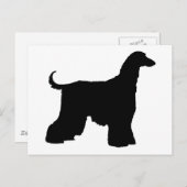 Black Afghan Hound Dog Briefkaart (Voorkant / Achterkant)