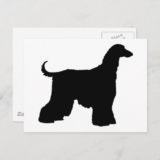 Black Afghan Hound Dog Briefkaart (Voorkant / Achterkant)