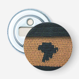 Black Africa Map Earth Brown Texture Crochet Print Button Flesopener