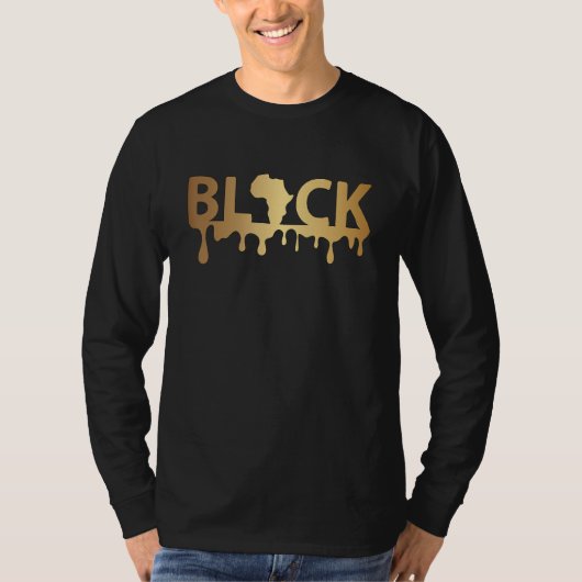 Black Africa Map T-shirt (Voorkant)
