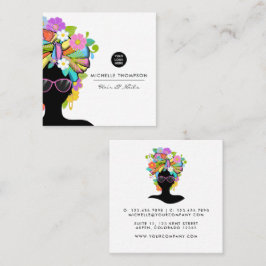 Black Africa Woman Vierkante Visitekaartje