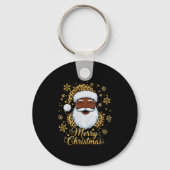 Black African Afro American Santa Claus Christmas  Sleutelhanger (Voorkant)