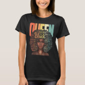 Black African American Ebony Queen Empowerment Ret T-shirt (Voorkant)