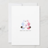 Black African American Gender Reveal Uitnodiging (Achterkant)