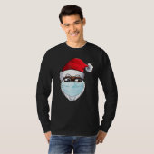 Black African American Kerstmis 2021 Santa Wearin T-shirt (Voorkant volledig)