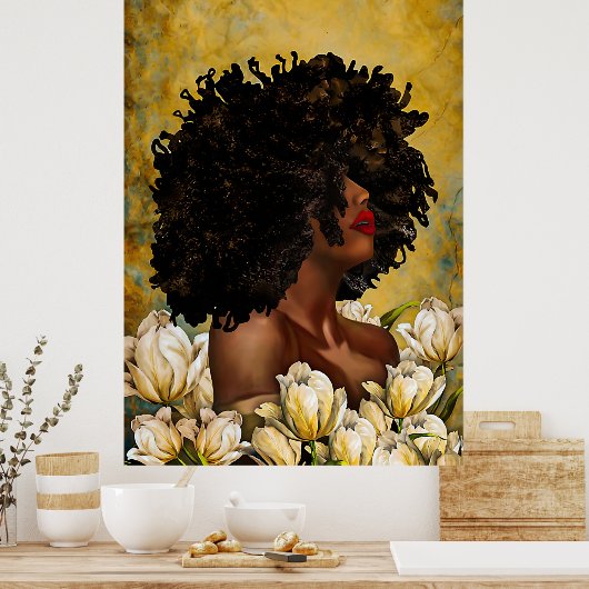 Black African American Poster (Keuken)