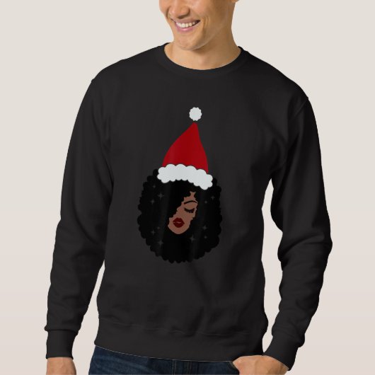 Black African American Santa Apparel Christmas Mel Trui (Voorkant)