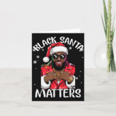 Black African American Santa Claus Christmas Pajam Kaart (Voorkant)