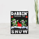Black African American Santa Claus Dabbing Christm Kaart (Voorkant)