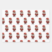 Black African American Santa Gnome Gift Wrap Paper (Voorkant 2)