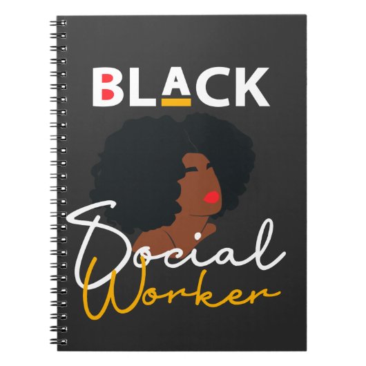 Black African American Social Work Appreciation Gi Notitieboek (Voorkant)
