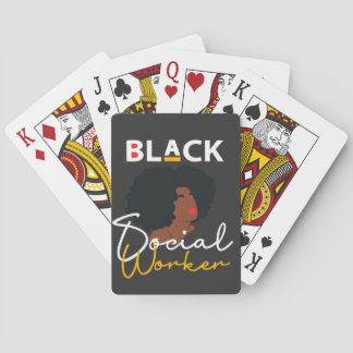Black African American Social Work Appreciation Gi Pokerkaarten