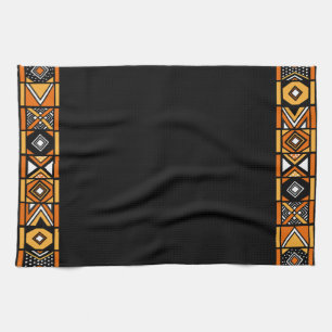 Black African Art Kitchen Towel Theedoek