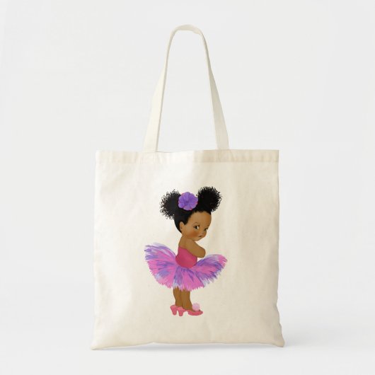 Black African Baby Girl Tutu Canvas tas (Voorkant)