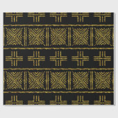 Black African Bogolan Giftwrap Cadeaupapier (Vlak)