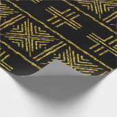 Black African Bogolan Giftwrap Cadeaupapier (Hoek)