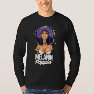Black African Ebony Queen Melanin Poppin T-shirt