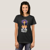 Black African Ebony Queen Melanin Poppin T-shirt (Voorkant volledig)