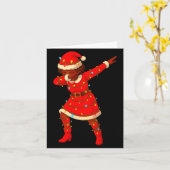 Black African Girl American Melanin Christmas Mrs  Kaart (Gele Bloem)