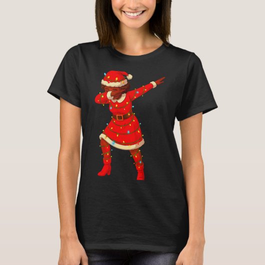Black African Girl American Melanin Christmas Mrs T-shirt (Voorkant)