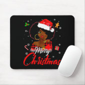 Black African Girl American Melanin Christmas Sant Muismat (Met muis)