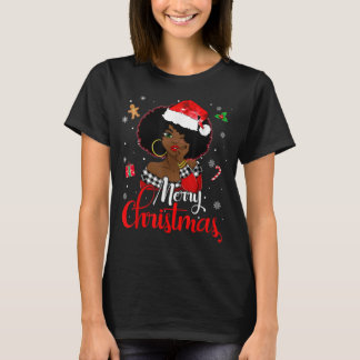 Black African Girl American Melanin Kerstmis T-shirt