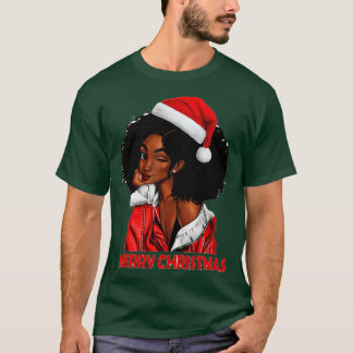 Black African Girl American Melanin-kerstzant T-shirt