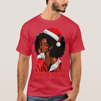 Black African Girl American Melanin-kerstzant T-shirt