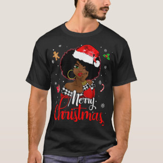 Black African Girl American Melanin-kerstzant T-shirt