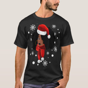 Black African Girl American Melanin-kerstzant T-shirt