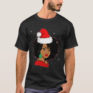 Black African Girl American Melanin-kerstzant T-shirt