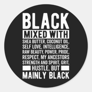 Black African Pride Black Geschiedenis Maand Ronde Sticker