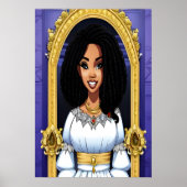 Black African Princess | AI Art Poster (Voorkant)