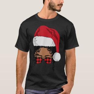 Black African Santa Afro Kerstmelani T-shirt