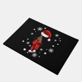 Black African Santa Apparel-kerstmantel Deurmat (Schuin)